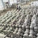 包头芝麻白圆球 石球 挡车球