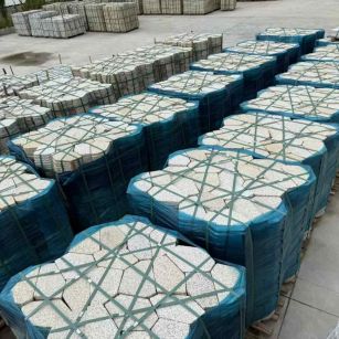 包头黄金麻冰裂纹 碎拼