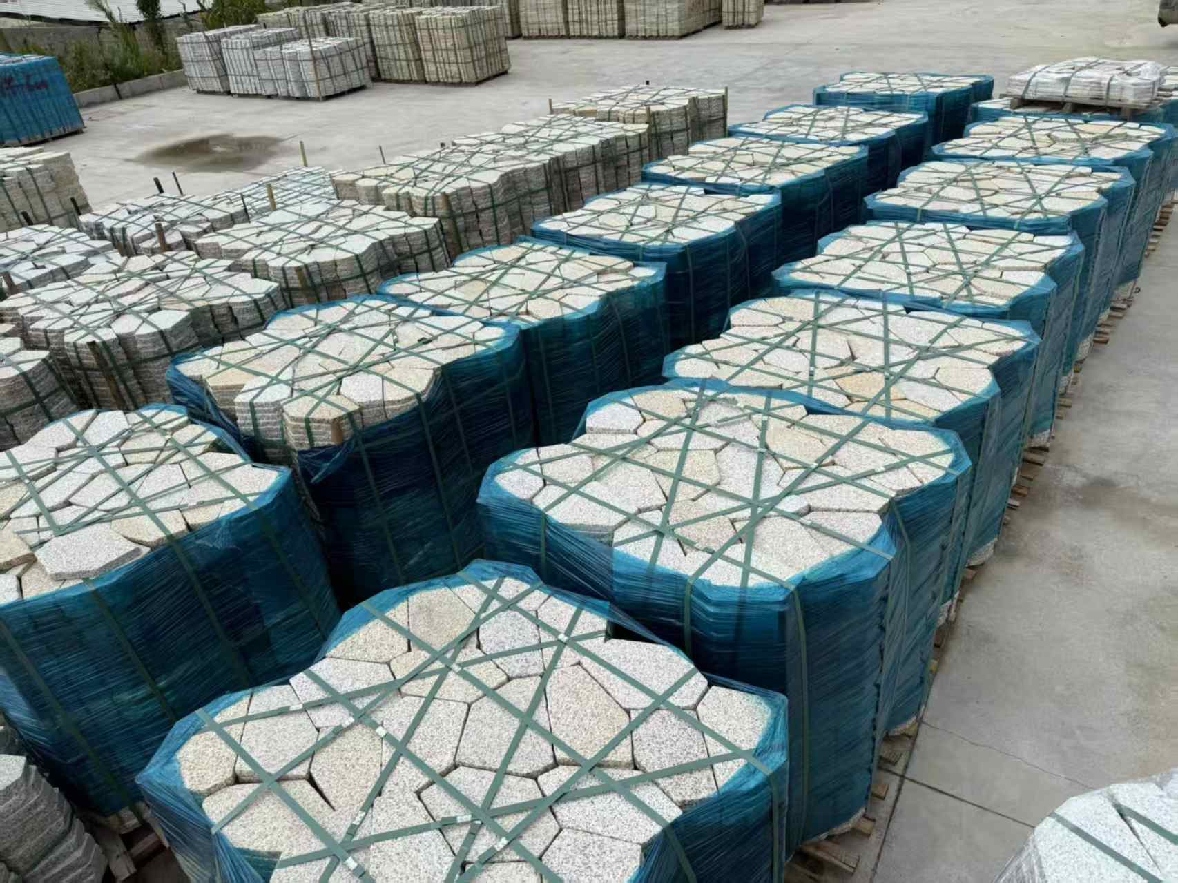包头黄金麻冰裂纹 碎拼