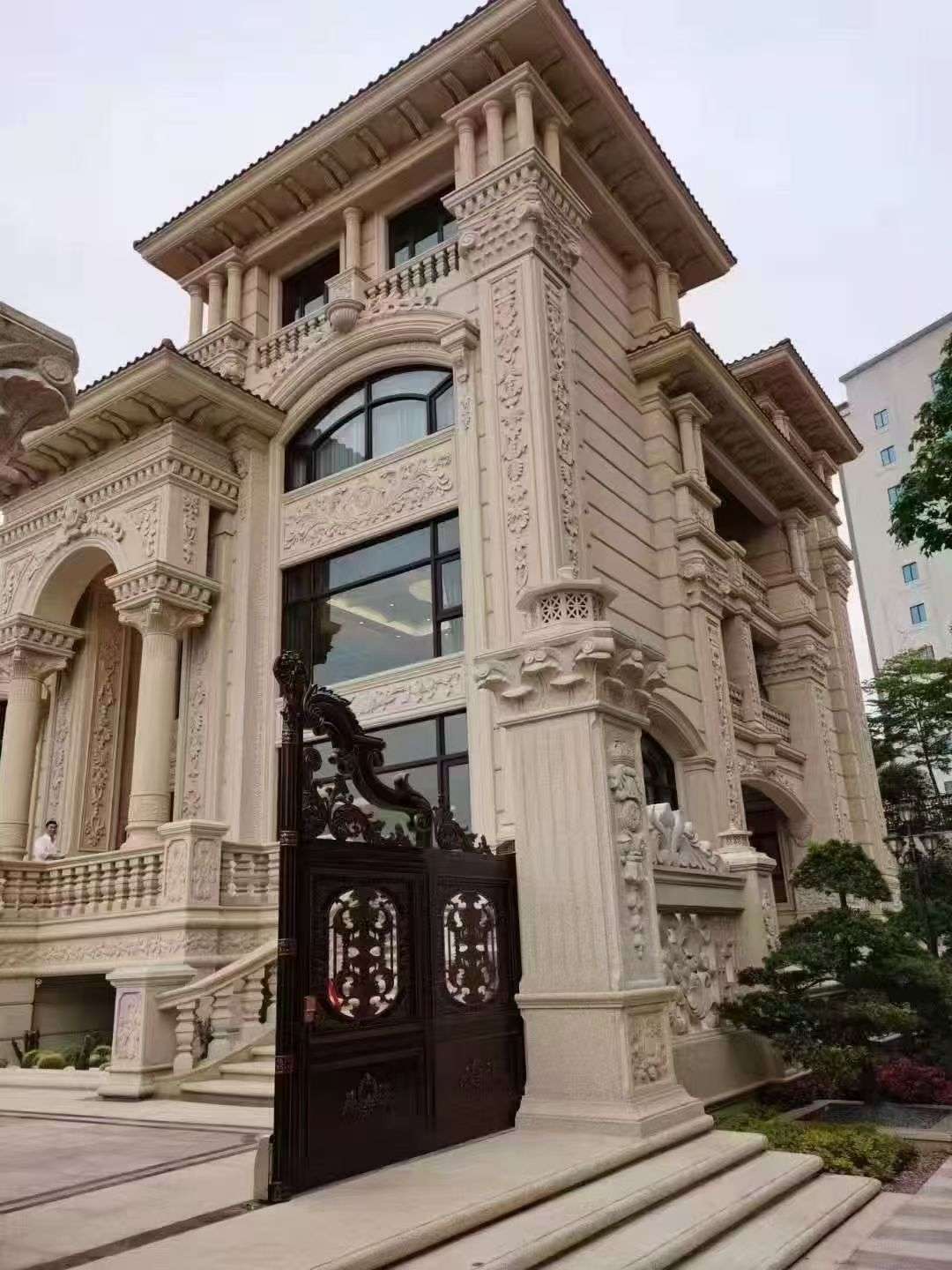 包头黄金麻别墅外墙异形定制