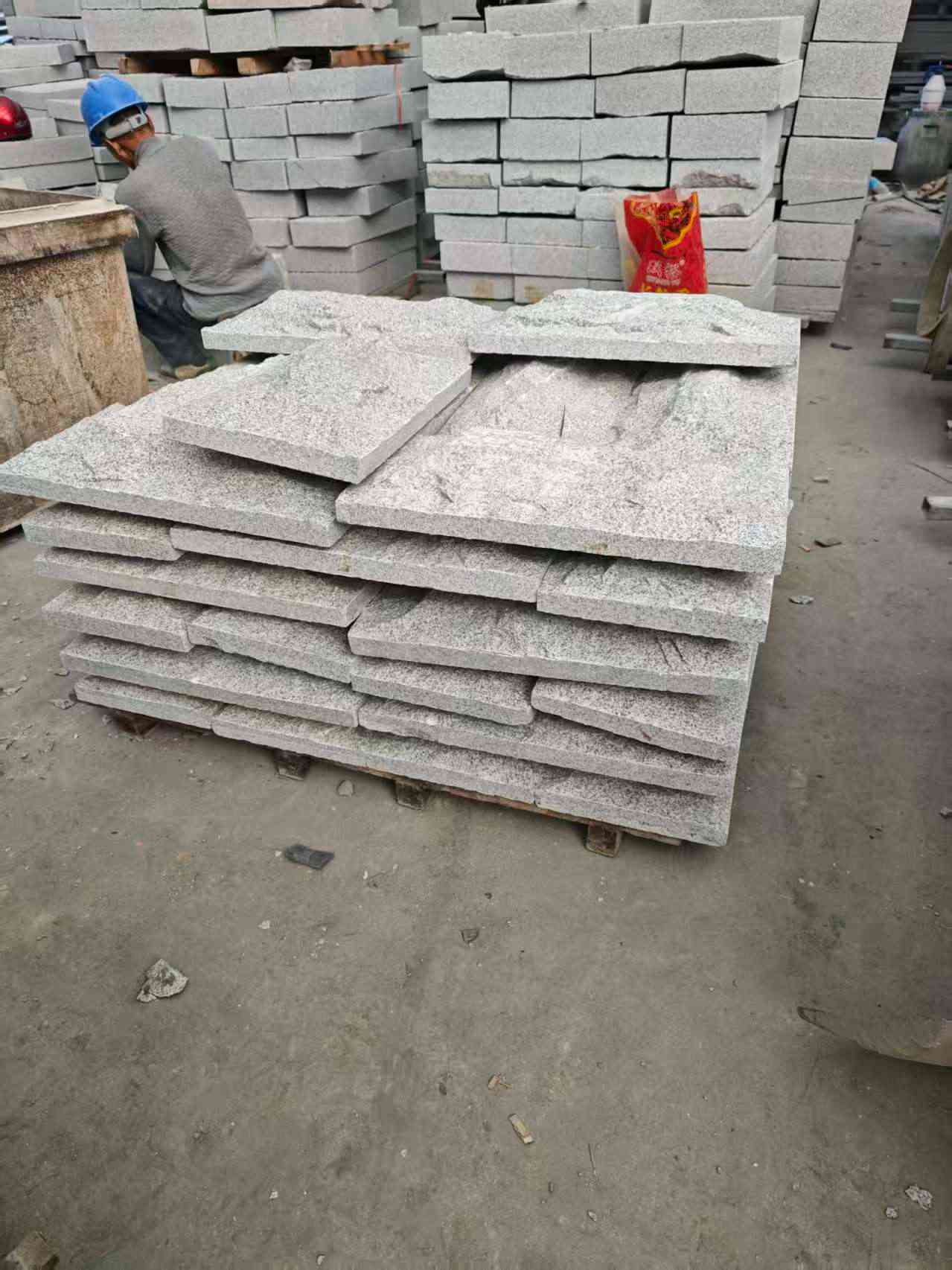 包头芝麻白蘑菇石，自然面